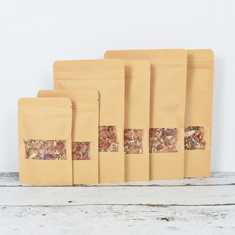 20/50pcs Kraft Paper Zip Lock  - огляд і ціна Food Storage Zip Lock Bags