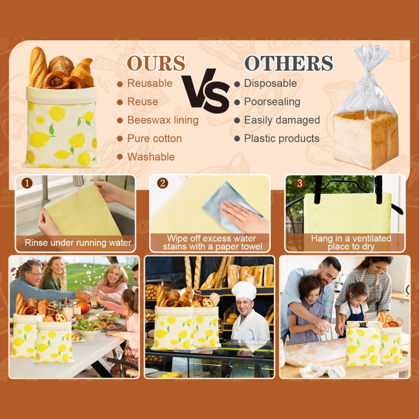 Bread Bags Reusable Reusable B - огляд і ціна Food Storage Reusable Bags