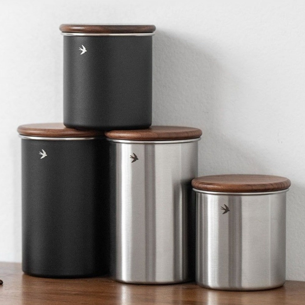 New Stainless Steel Matcha Jar - огляд і ціна Food Storage Jars With Wooden Lids
