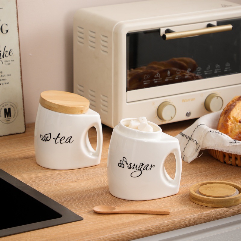 Ceramic Storage Jar with Bambo - огляд і ціна Food Storage Jars With Wooden Lids