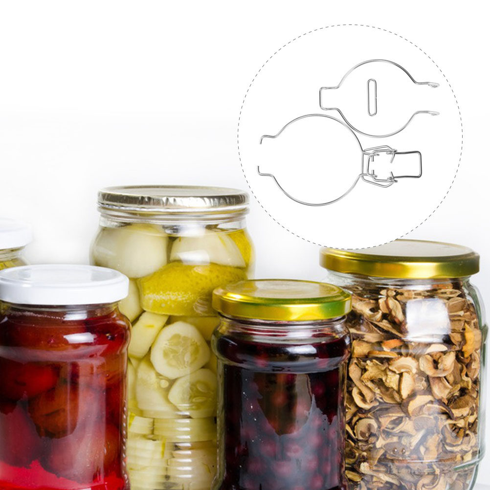 12Pcs Glass Jar Wire Clamps St - огляд і ціна Food Storage Jars & Containers