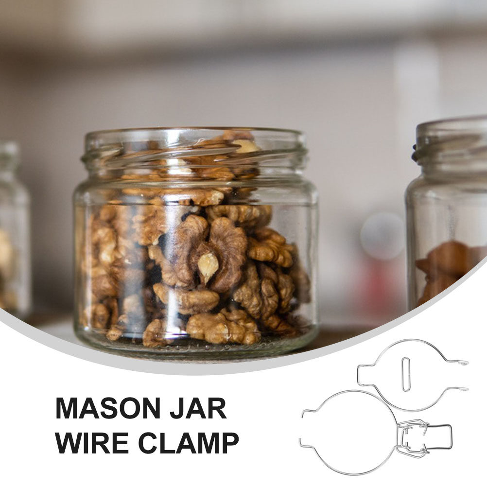 12Pcs Glass Jar Wire Clamps St - огляд і ціна Food Storage Jars & Containers