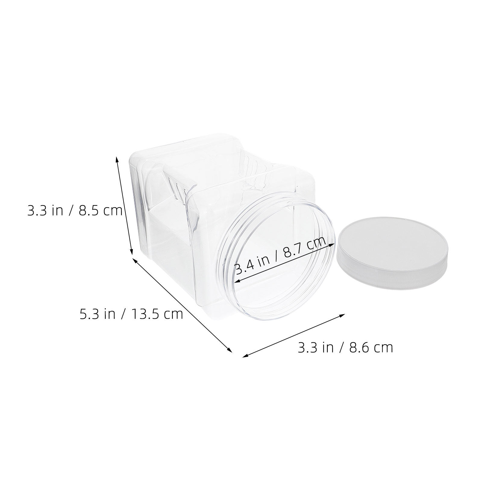 6Pcs Clear Square Airtight Sto - огляд і ціна Food Storage Jars & Containers