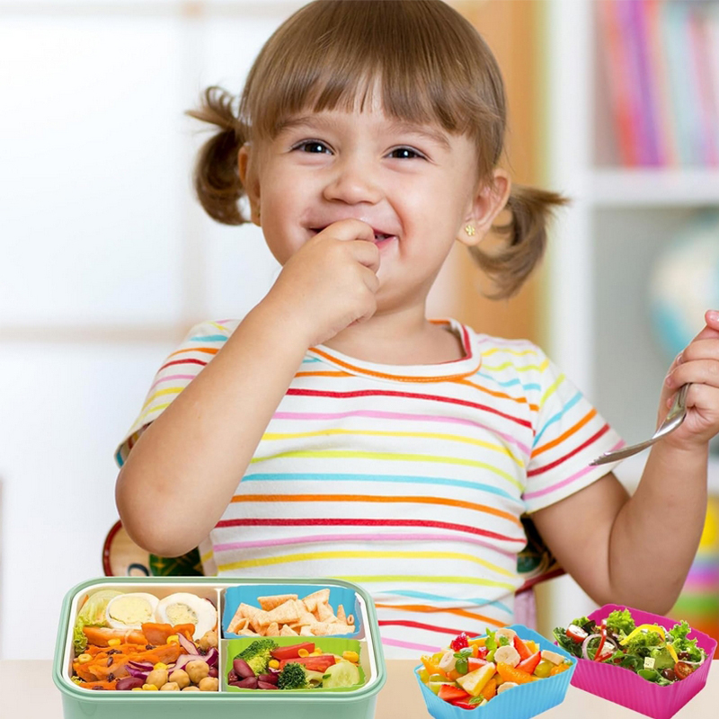 8PCS Silicone Lunch Box Divide - огляд і ціна Food Storage Heat