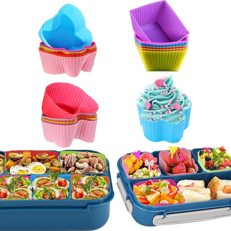 8PCS Silicone Lunch Box Divide - огляд і ціна Food Storage Heat