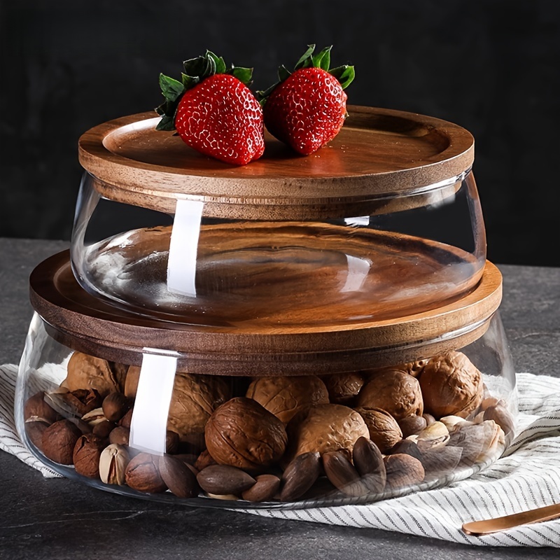 Glass Canisters with Wooden Li - огляд і ціна Food Storage Lidl