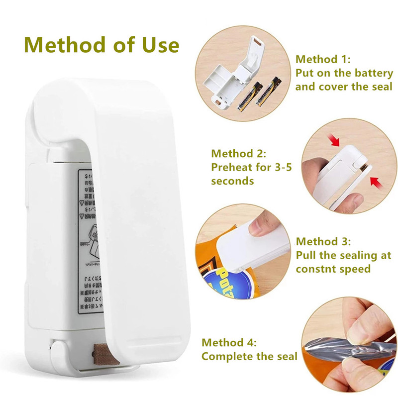 Portable Bag Heat Sealer Plast - огляд і ціна Food Storage Zip Lock Bags