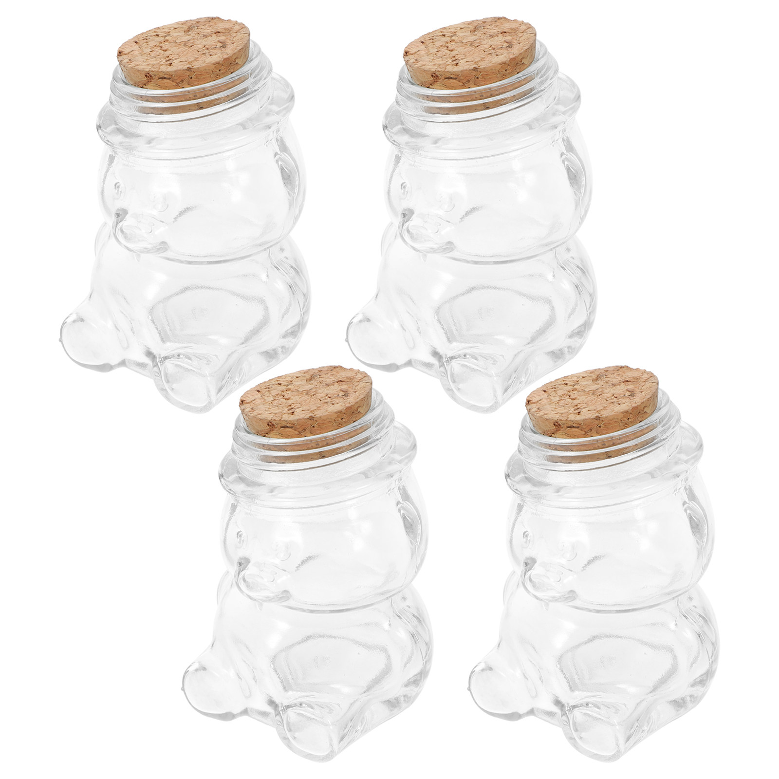 4Pcs Glass Candy Jar Set Trans - огляд і ціна Food Storage Jars & Containers