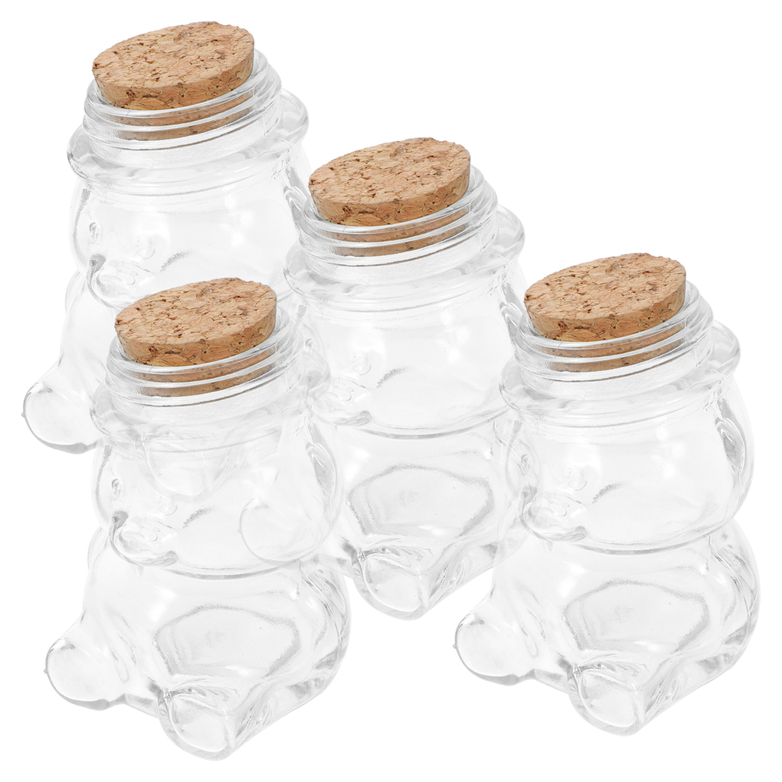 4Pcs Glass Candy Jar Set Trans - огляд і ціна Food Storage Jars & Containers