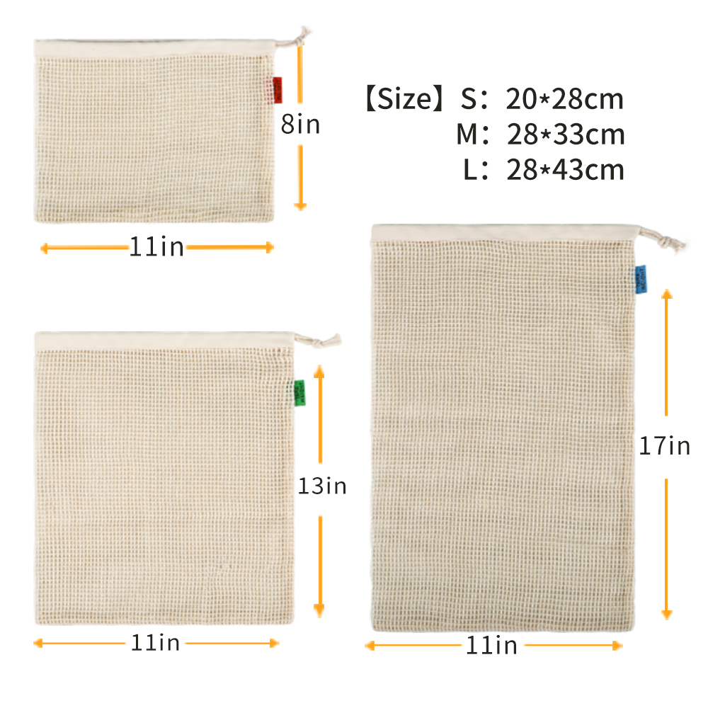 Organic Cotton Reusable Produc - огляд і ціна Produce Bag Reusable Mesh
