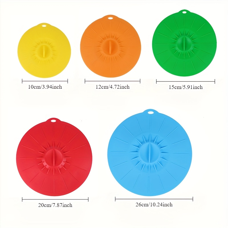 5-Piece Silicone Lids, Heat-Re - огляд і ціна Food Storage Silicone