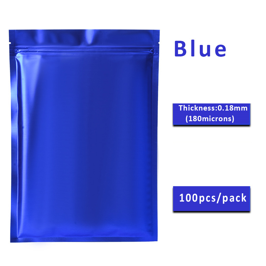 100pcs Matte Blue Foil Zipper  - огляд і ціна Food Storage Reusable Bags