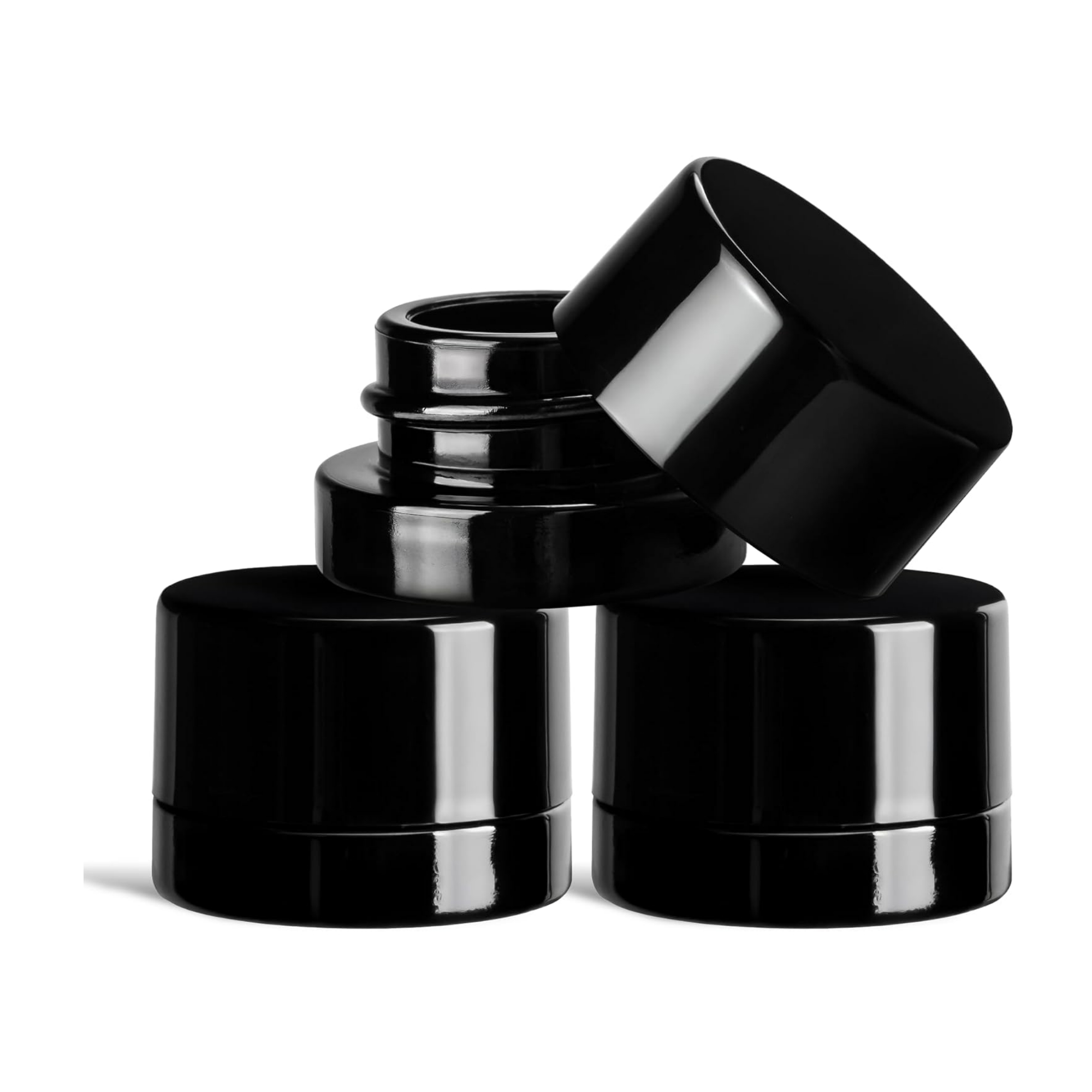 5ml Thick Black Glass Jars wit - огляд і ціна Glass Meal Prep Container