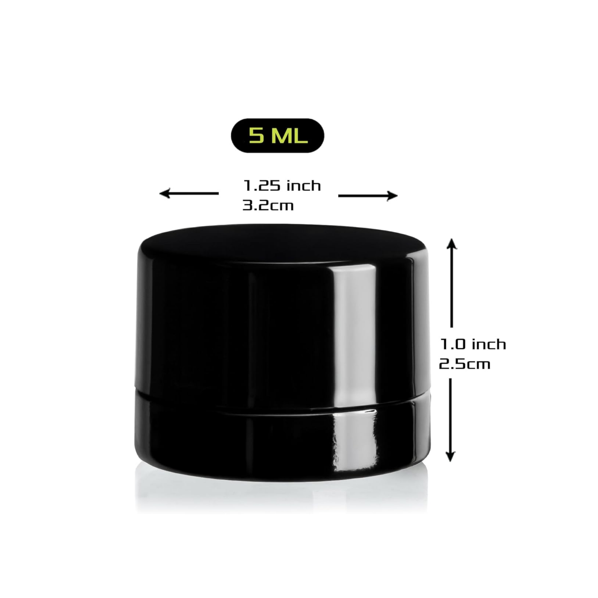 5ml Thick Black Glass Jars wit - огляд і ціна Glass Meal Prep Container