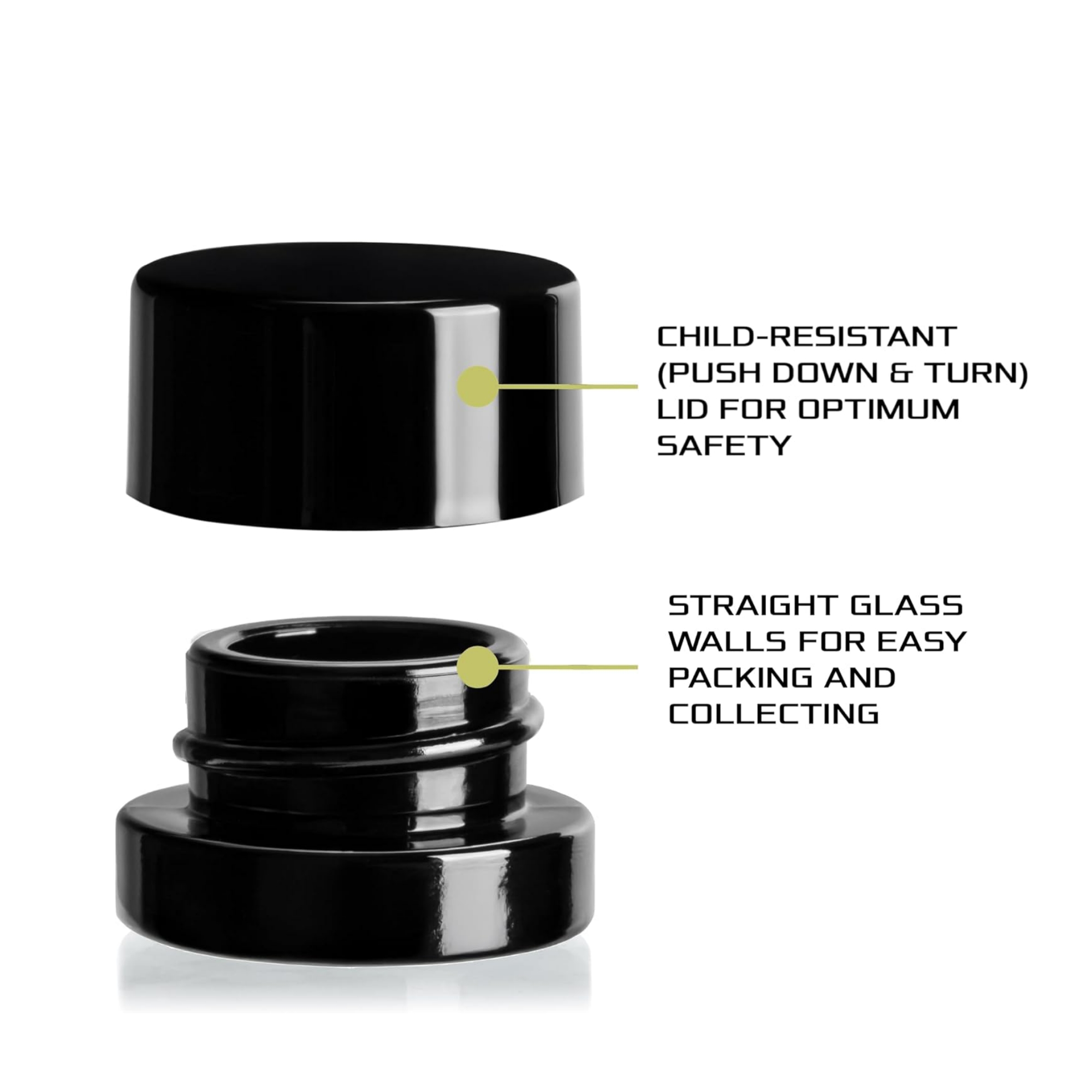 5ml Thick Black Glass Jars wit - огляд і ціна Glass Meal Prep Container