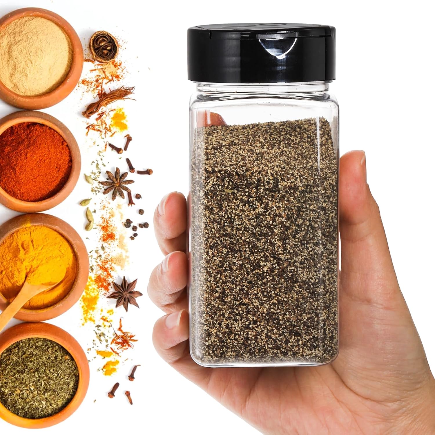 Square Large Plastic Spice Jar - огляд і ціна Food Storage Heat
