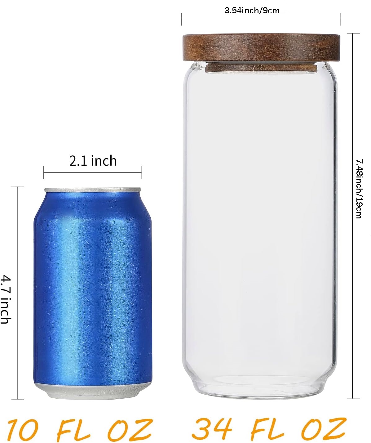 4 Pack 34 OZ Glass Jars with W - огляд і ціна Glass Meal Prep Container