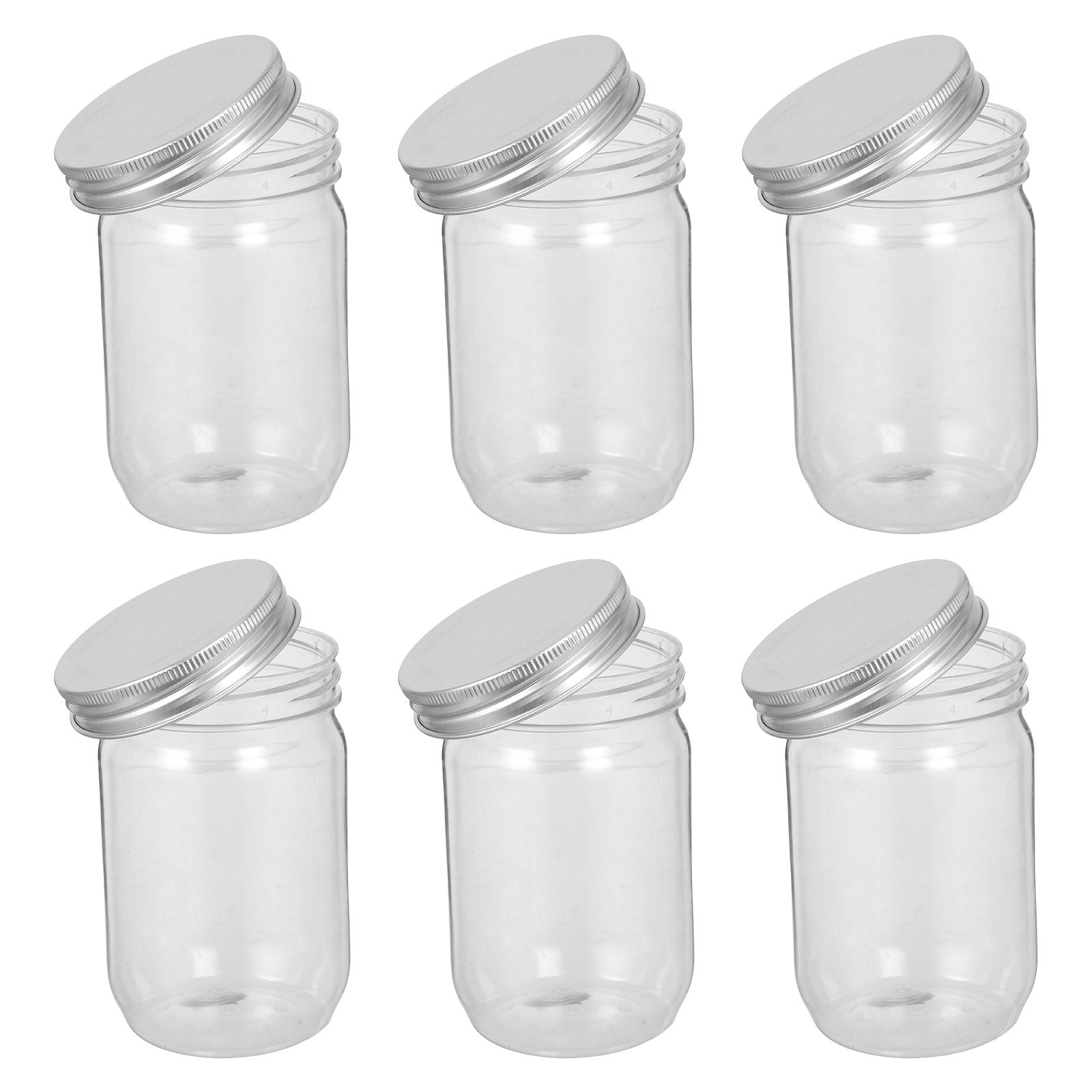 6Pcs Clear Plastic Mason Jars  - огляд і ціна Food Storage Jars & Containers