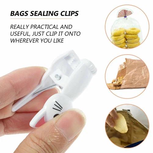 Cute Cat Shaped Bag Clips Reus - огляд і ціна Food Storage Reusable Bags