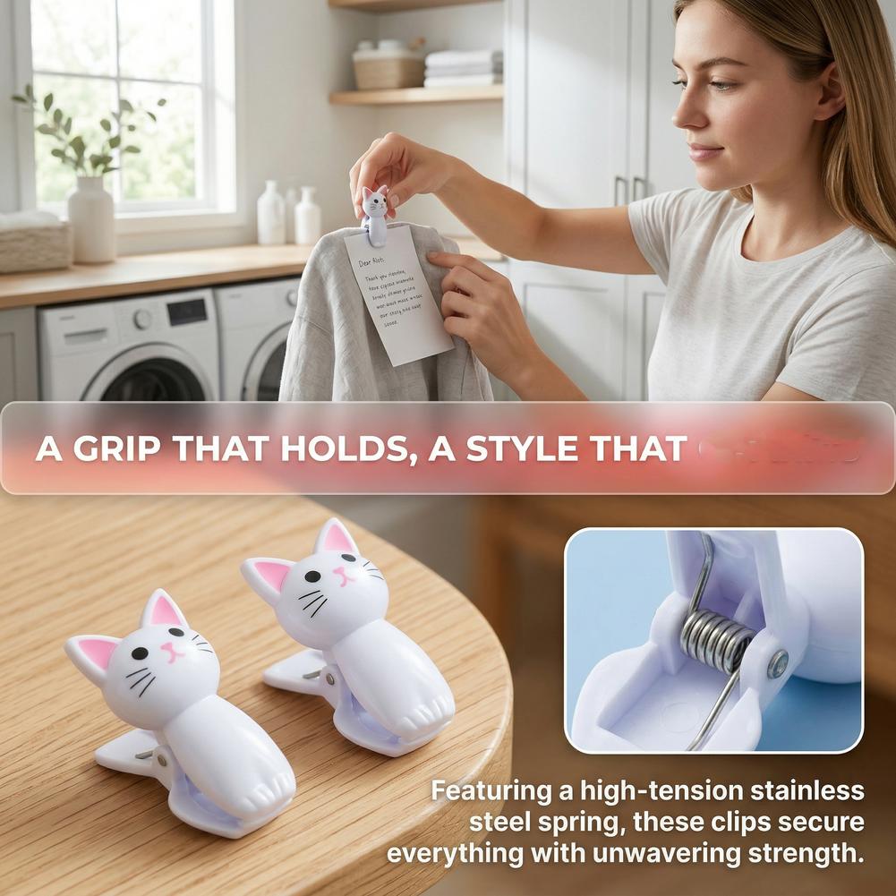 Cute Cat Shaped Bag Clips Reus - огляд і ціна Food Storage Reusable Bags