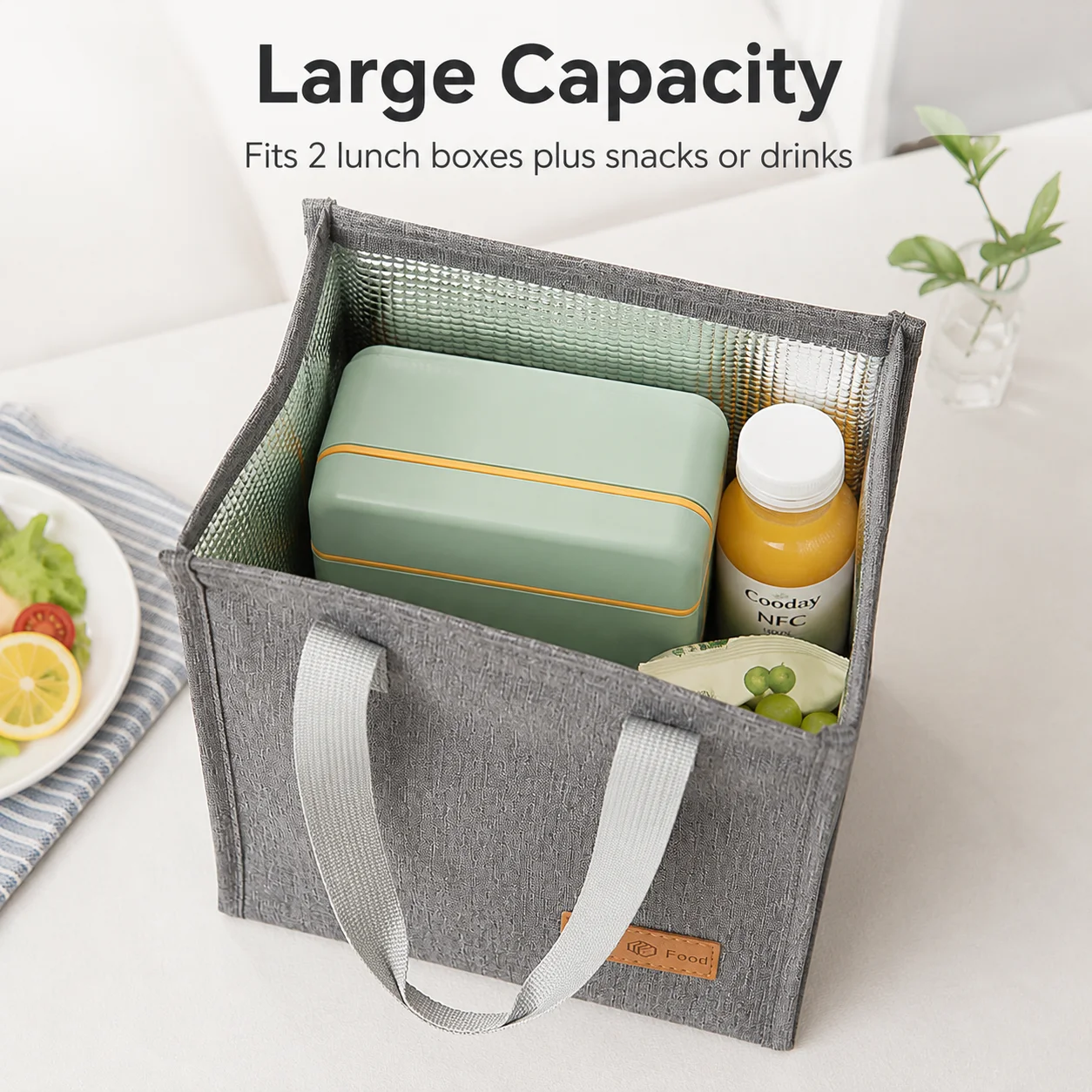 Insulated Lunch Tote Lunch Bag - огляд і ціна Food Storage Reusable Bags