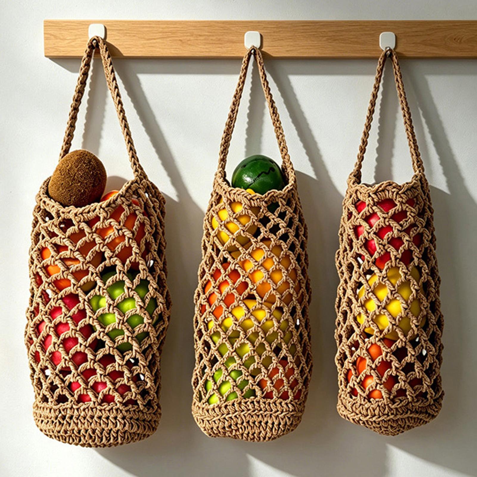 Boho Hand Woven Vegetable Stor - огляд і ціна Produce Bag Reusable Mesh