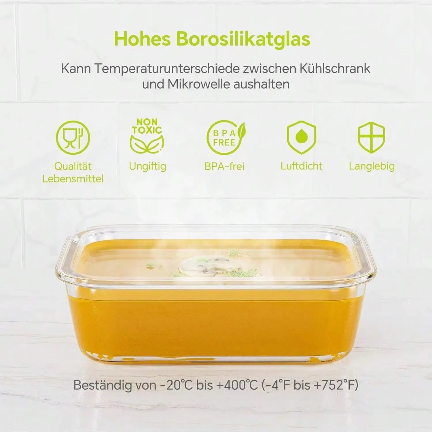 yesGlass Food Storage Containe - огляд і ціна Glass Meal Prep Container